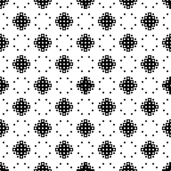 Seamless Pattern Inca Crosses Circles Image Ethnic Embroidery Ornament Tribal — Stock Vector