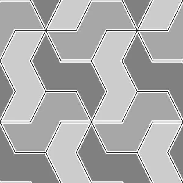 Mosaico Figuras Zigzag Ornamento Repetidas Formas Del Rompecabezas Fondo Motivo — Vector de stock