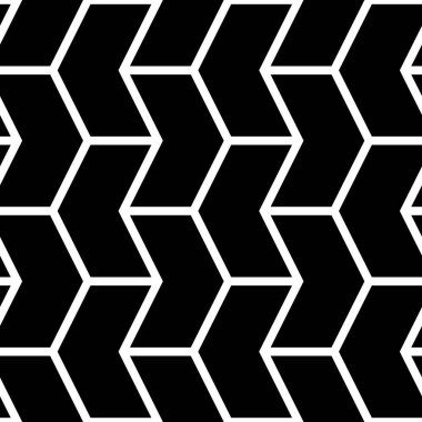 Mozaik. Zigzag figürleri. Tekrarlanan bulmaca arka planı şekillendirir. Ok motifi. Şebekelerin duvar kağıtları. Parke fon. Dijital kağıt, web tasarımı, tekstil baskısı. Kusursuz vektör desenli sanat çalışması