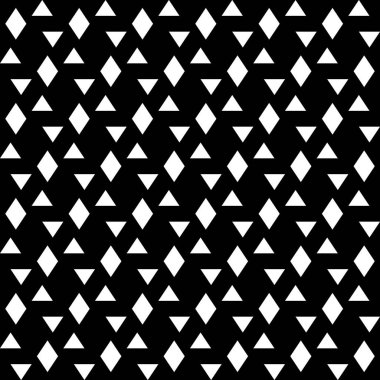 Kusursuz vektör. Rhombuslar, üçgen süslemeler. Basit şekiller. Etnik motif. Geometrik arkaplan. Dijital kağıt, tekstil baskısı, web tasarımı, soyut fon. Çokgenler duvar kağıdı