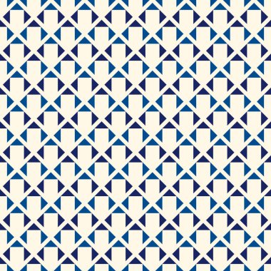 Geometrik dikişsiz desen. Etnik, kabile suyüzü baskısı. Elmas şebeke motif süsü. Tekrarlanan mini üçgen arka plan. Basit coğrafi dekoratif duvar kağıdı. Minimalist biçim vektörü soyut dijital kağıt