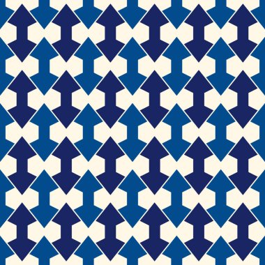 Geometrik dikişsiz desen. Asgari stil yüzey izi. Oklar, işaretler, imleç motifi süslemeleri. Basit coğrafi şekiller arka plan. Etnik, kabile dekoratif duvar kağıdı. Vektör soyut dijital kağıt