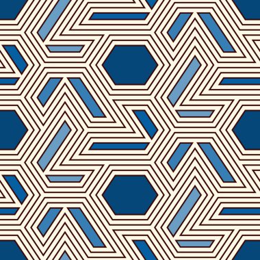 Çağdaş geometrik desen. Coğrafi süs. Tekrarlanan rakamlar. Modern arka plan. Kusursuz yüzey soyut tasarımı. Minimalist duvar kağıdı. Basit dijital kağıt, tekstil baskısı. Vektör sanatı