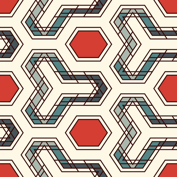 Zeitgenössische Geometrische Muster Geo Ornament Wiederholte Zahlen Moderner Hintergrund Nahtlose — Stockvektor