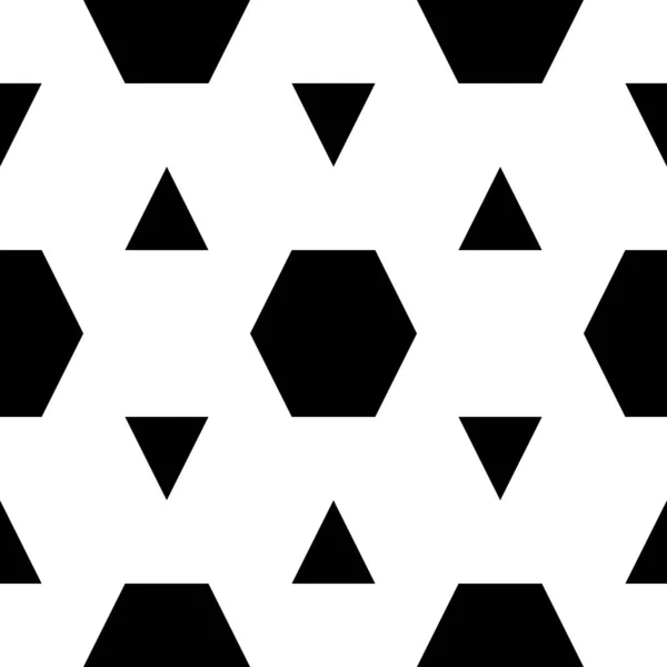 Triangles Hexagones Ornement Mosaïque Fond Grille Motif Tuiles Ethniques Papier — Image vectorielle
