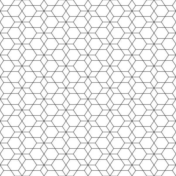 Rhombuses Hexagons Diamonds Lozenges Mosaic Grid Background Ethnic Tiles Motif — Stock Vector