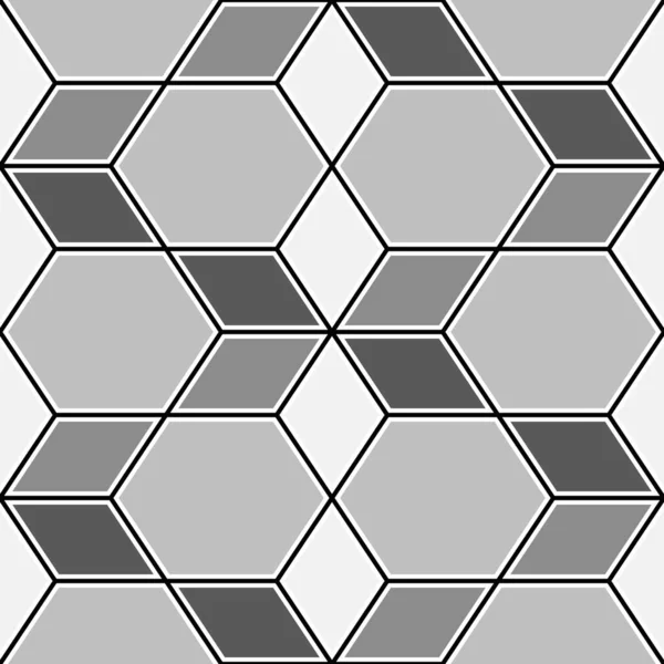 Rhombuses Hexagons Diamonds Lozenges 马赛克地板背景 民族瓷砖的主题 几何墙纸 多边形背景 数码纸 网页设计 — 图库矢量图片