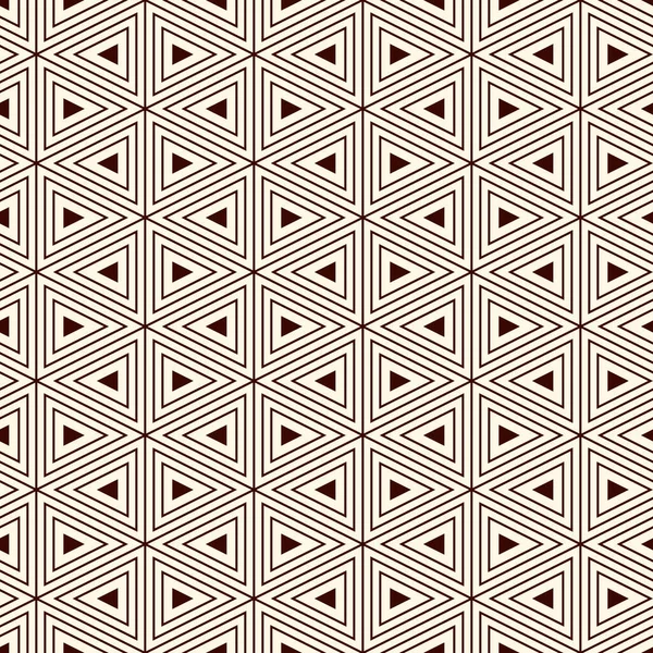 Zeitgenössisches Raster Dreiecksmotiv Wiederholte Geometrische Figuren Linien Ornament Moderne Abstrakte — Stockvektor