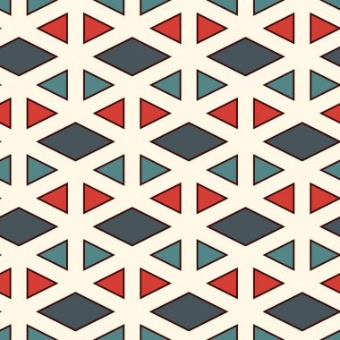 Çağdaş geometrik desen. Tekrarlanan üçgen süslemesi. Modern jeo soyut arkaplan. Kusursuz yüzey tasarımı. Mozaik duvar kağıdı. Dijital kağıt, tekstil baskısı. Vektör illüstrasyonu