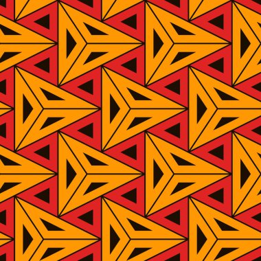 Çağdaş geometrik desen. Tekrarlanan üçgen motifi. Kusursuz yüzey tasarımı. Modern jeo soyut arkaplan. Minimalist duvar kağıdı. Basit süslemeli dijital kağıt, tekstil baskısı. Vektör sanatı