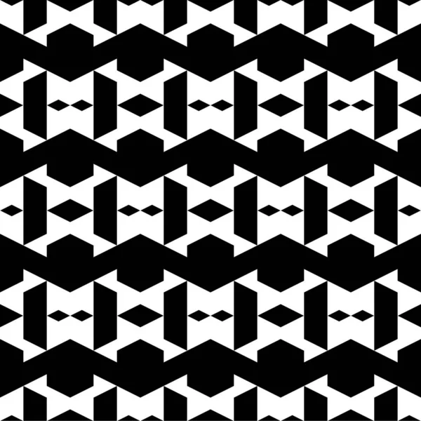 Seamless Pattern Geometric Backdrop Rhombuses Trapeziums Figures Ornament Folk Wallpaper — Stock Vector