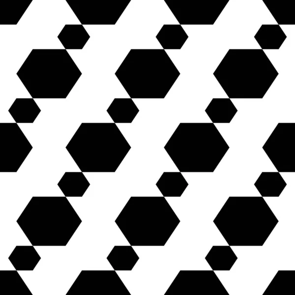 Naadloze Vector Hexagons Achtergrond Cijfers Ornament Polygonen Patroon Eenvoudige Vormen — Stockvector