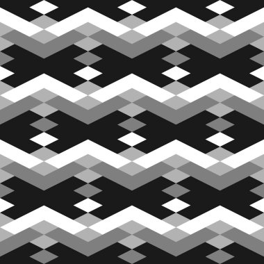 Kusursuz desen. Geometrik arka plan. Rhombuslar, semboller, süsler. Poligon geçmişi. Basit şekiller duvar kağıdı. Dijital kağıt, web tasarımı, tekstil baskısı