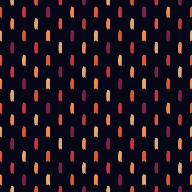 Boya fırçası pürüzsüz bir desen oluşturur. Freehand grunge tasarım arka planı. Çizgi motifi modern minimal süs. Moda el çizimi geometrik baskı. Sanatsal el, soyut vektör duvar kağıdı çizmiş