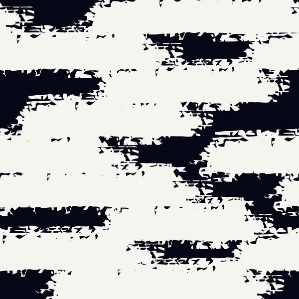 Grunge Fırça Darbeleri Pürüzsüz Organik Doğal Kamuflaj Dokusu Çizimi Siyah — Stok Vektör