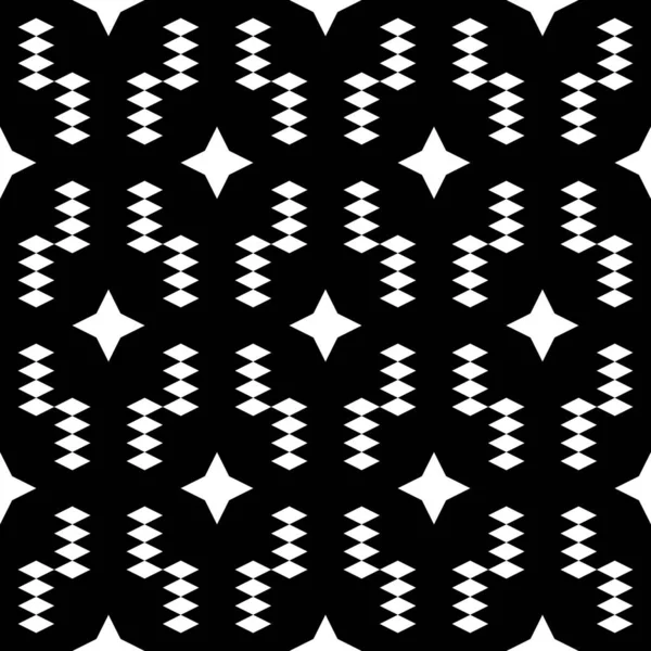 Seamless Pattern Ethnic Background Rhombuses Stars Ornament Simple Shapes Wallpaper — Stockový vektor
