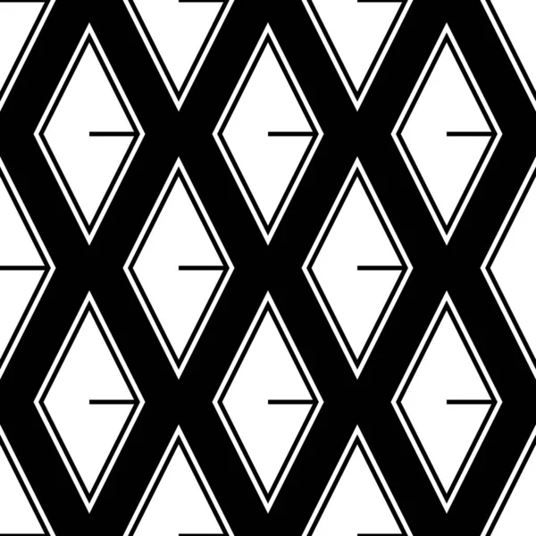 Diamonds Rhombuses Lozenges Tiles Seamless Pattern Retro Motif Folk Ornament — Stok Vektör
