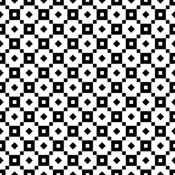 Squares Rhombuses Seamless Pattern Checks Diamonds Ornate Folk Wallpaper Geometric — Stockvector