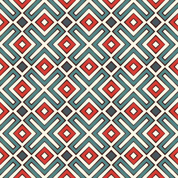 Ethnic style seamless pattern with geometric figures. Native americans ornamental abstract background. Tribal motif. Digital paper, textile print, page fill. Vector art
