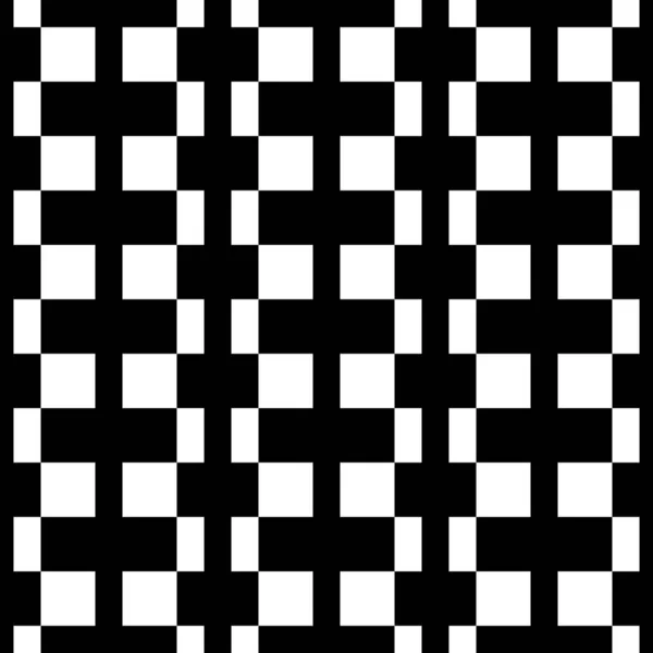 Sömlöst Mönster Block Rutor Illustration Rektanglar Checkar Prydnad Plattor Barer — Stock vektor