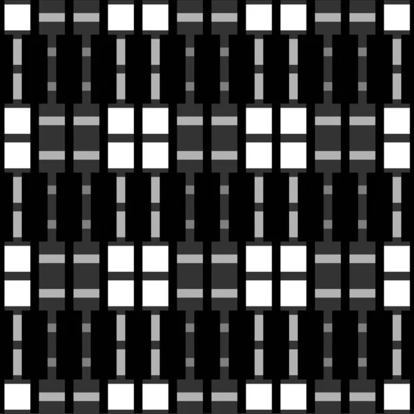 Безшовні Візерунки Цифри Блоки Ілюструють Прямокутники Форми Прикраси Груди Утворюють — стоковий вектор