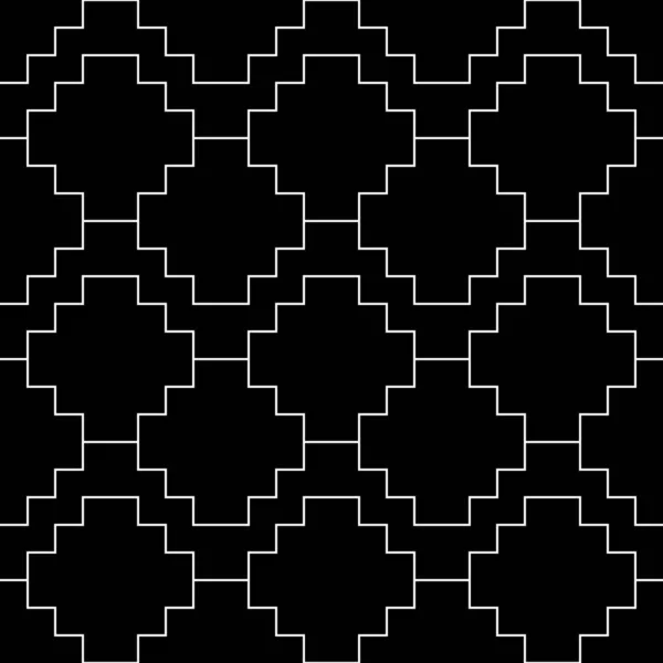 Inca Crosses Seamless Pattern Ethnic Ornament Folk Background Geometric Wallpaper — Stock Vector