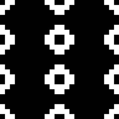 Kusursuz desen. İnka, süs eşyası yapar. Kabile duvar kâğıdı. Etnik halk imajı. Kabile motifi. Antik mozaik. Web tasarımı için dijital kağıt, tekstil baskısı. Etnik işlemeli arka plan. Vektör çizimi.