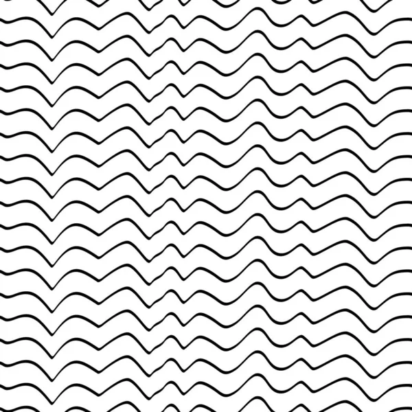 Gebogene Linien Nahtloses Muster Linearwellen Motiv Zackenstreifen Ornament Kurven Drucken — Stockvektor