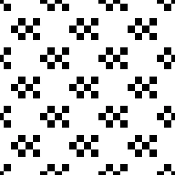 シームレスなパターン 正方形のイラスト タイルの壁紙 幾何学的背景 民族モチーフ 四角形の背景 デジタルペーパー テキスタイルプリント ウェブデザイン 飾りを確認しろ — ストックベクタ