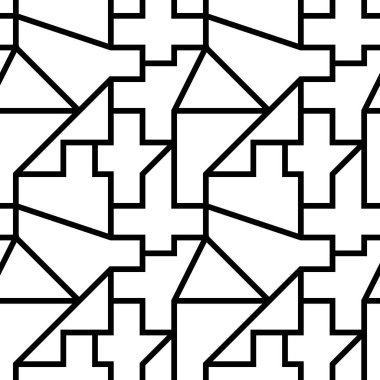 Kusursuz desen. Süs figürleri. Halk duvar kâğıdı. Çokgenler, üçgenler arka plan. İşlemeli arka plan. Kabile motifi. Etnik mozaik. Dijital kağıt, tekstil baskısı, web tasarımı, soyut. Vektör sanatı