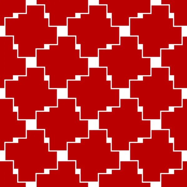 Korsar Sömlös Prydnad Geometriskt Mönster Folkillustration Tiles Tapeter Geometrisk Bakgrund — Stock vektor