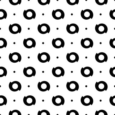 Noktalar, kusursuz şekiller. Geometrik baskı. Benekler, basit şekiller arka plan. Etnik duvar kağıdı. Halk süsü. Vektör çizimi. Kabile arkaplanı. Dijital kağıt, tekstil baskısı, soyut resim