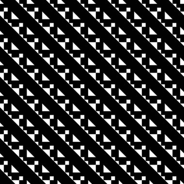 Üçgenler, kareler, çek süslemeleri. Kusursuz desen. Tekstil baskısı, soyut çizim. Etnik zemin. Geometrik arkaplan. Kabile motifi. Halk duvar kâğıdı. Geometrik süsleme. Etnik vektör.