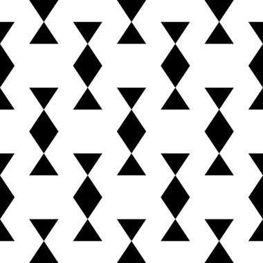 Kusursuz vektör. Rhombuslar, üçgen süslemeler. Poligonlar duvar kağıdı. Basit şekiller. Etnik motif. Geometrik arkaplan. Dijital kağıt, tekstil baskısı, web tasarımı, soyut arkaplan.