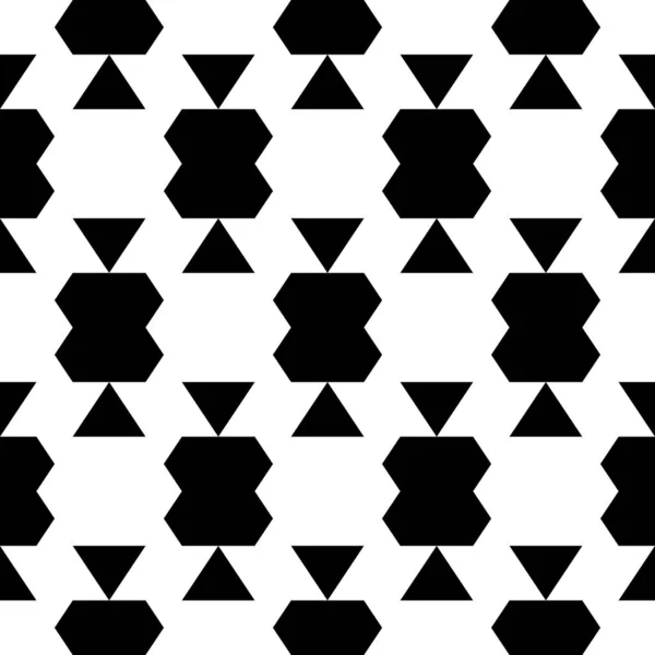 シームレスなパターン 三角形に数字の飾り ポリゴン壁紙 シンプルな形を背景に 民族モチーフ 幾何学的背景 デジタルペーパー テキスタイルプリント アブストラクト ベクトル — ストックベクタ