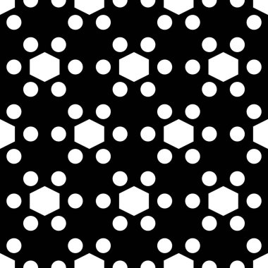 Altıgenler, daireler, süsler. Kusursuz desen. Çokgenler, figürler arka plan. Basit şekiller duvar kağıdı. Geometrik arka plan. Dijital kağıt, web tasarımı, tekstil baskısı.