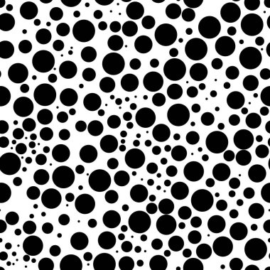 Circles, dots seamless pattern. Dot, circle shapes motif. Circular figures backdrop. Rounds background. Geometric wallpaper. Vector illustration. Digital paper, textile print, abstract ornament. clipart