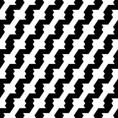 Kusursuz vektör. Zigzag çizgileri arka plan. Tırtıklı çizgili desen. Dalgalı motif. Geometrik dalga süsü. Görüntü eğrisi. Dijital kağıt, tekstil baskısı, web tasarımı, soyut arkaplan