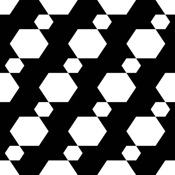 Siffrorna Prydnad Sömlös Vektor Hexagons Bakgrund Polygonmönster Enkla Former Tapeter — Stock vektor