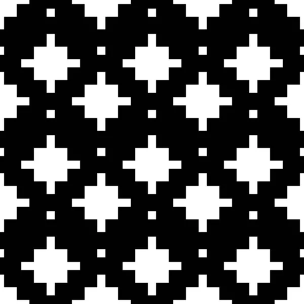クロスはシームレスなパターンを形成する 民族の装飾品 民俗背景 幾何学的な壁紙 インカは画像を横切ります 部族的モチーフ 古代モザイク デジタルペーパー ウェブデザイン テキスタイルプリント — ストックベクタ
