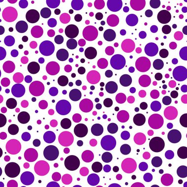 Mini dairesel kusursuz desen. Geometrik yüzey izi. Tekrarlanan düzensiz polka nokta, kabarcık motif süsü. Coğrafi noktalı süs arka planı. Modern tasarım dokusu. Vektör soyut duvar kağıdı