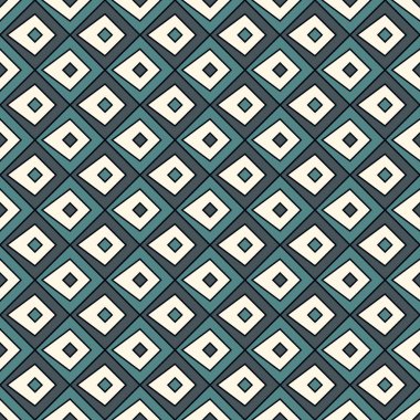 Terazili, pürüzsüz yüzey deseni. Etnik ve kabile motifleri. Tekrarlanan geometrik formlarla süslenmiş soyut bir arkaplan. Dijital kağıt, tekstil baskısı, sayfa doldurma. Vektör sanatı