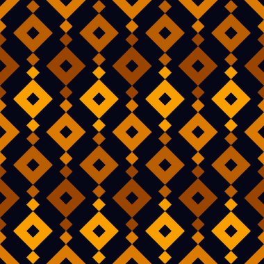 Etnik, kabilesel, pürüzsüz yüzey deseni. Tekrarlanan elmaslar ve eşkenar dörtgen motifler. Halkın geçmişi. Folklorik duvar kağıdı. Geometrik süs. Coğrafi dijital kağıt, tekstil baskısı. Vektör sanatı
