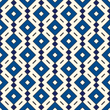 Etnik, kabilesel, pürüzsüz yüzey deseni. Tekrarlanan elmaslar ve eşkenar dörtgen motifler. Halkın geçmişi. Folklorik duvar kağıdı. Geometrik süs. Coğrafi dijital kağıt, tekstil baskısı. Vektör sanatı
