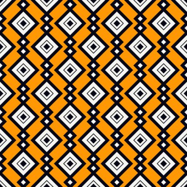 Etnik, kabilesel, pürüzsüz yüzey deseni. Tekrarlanan elmaslar ve eşkenar dörtgen motifler. Halkın geçmişi. Folklorik duvar kağıdı. Geometrik süs. Coğrafi dijital kağıt, tekstil baskısı. Vektör sanatı