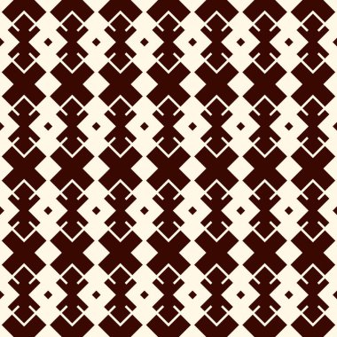Etnik, kabilesel, pürüzsüz yüzey deseni. Nakış süsü gibi. Halkın geçmişi. Tekrarlanan geometrik semboller motifi. Folklorik duvar kağıdı. Hassas dijital kağıt, tekstil baskısı. Vektör sanatı