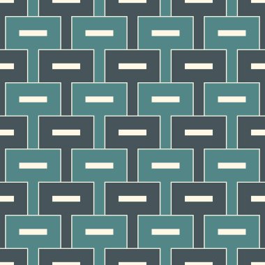 Çağdaş geometrik desen. Tekrarlanan dikdörtgen motifi. Basit bir minimalist süs. Modern soyut arka plan. Kusursuz yüzey tasarımı. Geo duvar kağıdı. Dijital kağıt, tekstil baskısı. Vektör sanatı