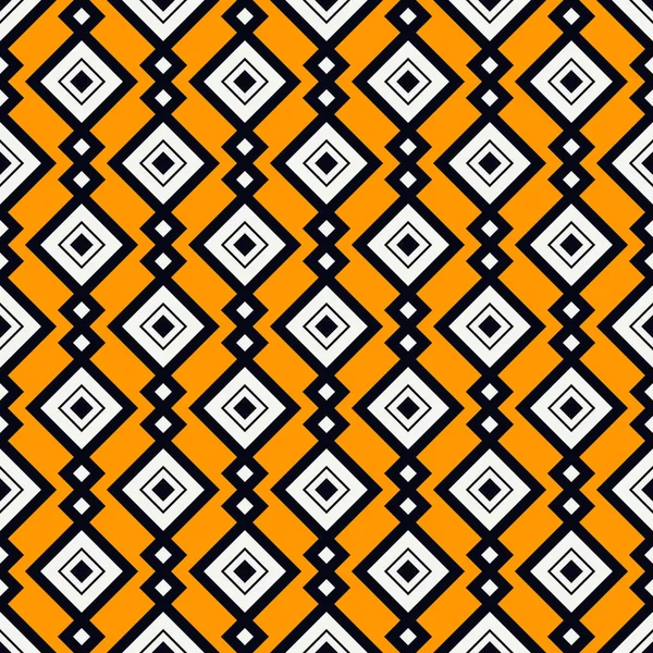 Ethnic Tribal Seamless Surface Pattern Repeated Diamonds Rhombuses Motif Folk — Stock Vector