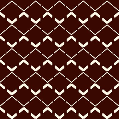 Etnik, pürüzsüz bir model. Geometrik yüzey izi. Tekrarlanan semboller, zikzak çizgileri, elmas motifli arka plan. Kabile, Amerikan yerlileri dekoratif duvar kağıdı. Boho şık vektör dijital kağıt