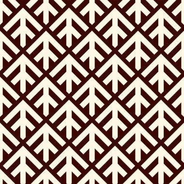 Oklar, pullar, pürüzsüz desen. Etnik, kabile baskısı. Squama, semboller. Tekrarlanan ok başı, üçgen şekilli arka plan. Amerikan yerlilerinin dekoratif duvar kağıtları. Vektör soyut dijital kağıt